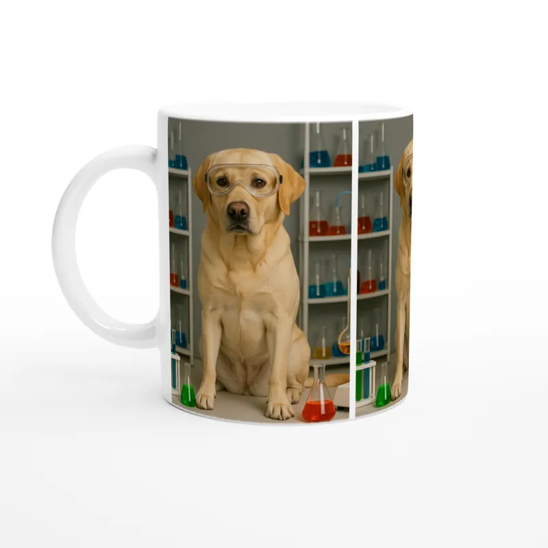 Labrador in Laboratory - White 11oz Ceramic Mug