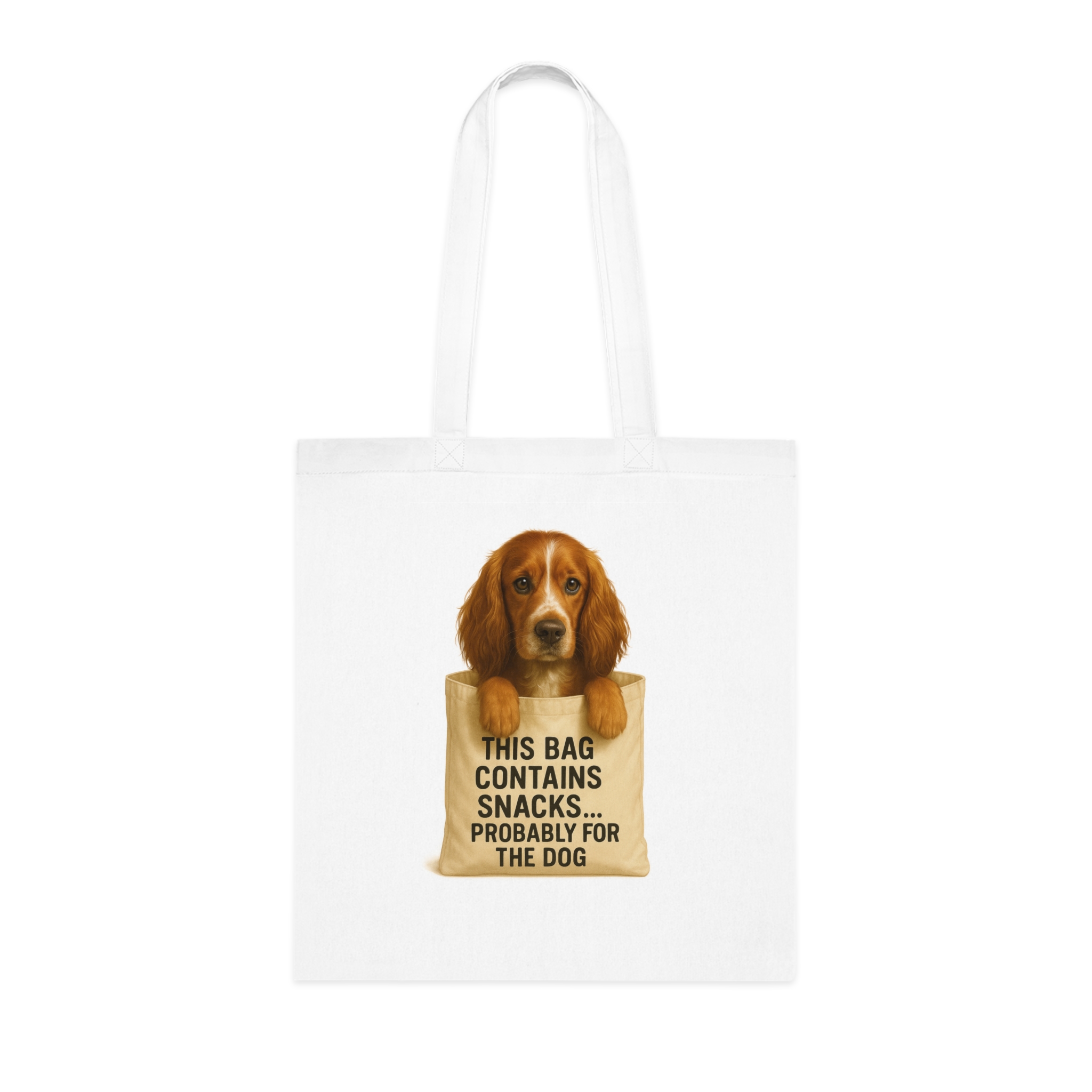 Cocker Spaniel Tote Bag - Bag Contains Snacks