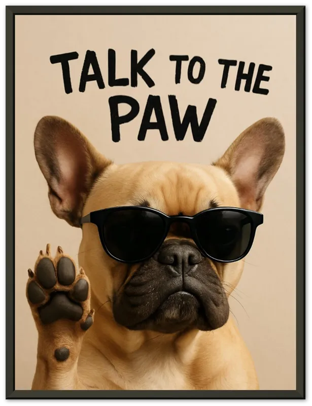 Talk To The Paw - Metal Framed Poster