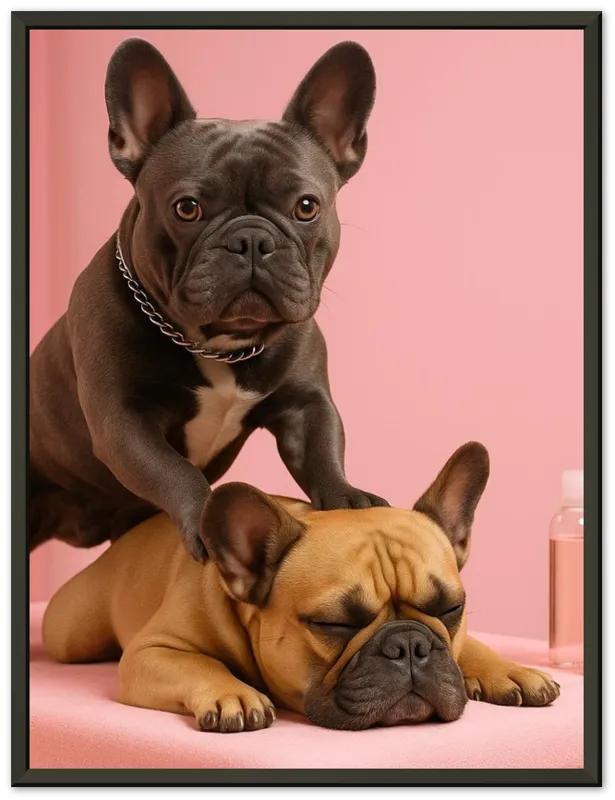 Zeus The Masseuse - Metal Framed Poster