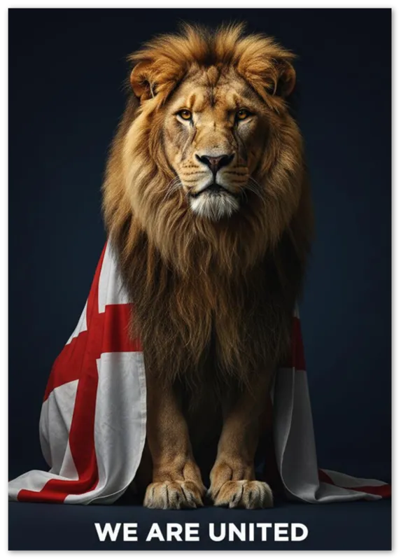 We Are United Lion Poster – A2 & A3 Patriotic Wall Art