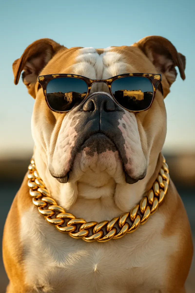 Cool Dog Canvas Wall Art – Bulldog, Dachshund, Rottweiler & Golden Retriever