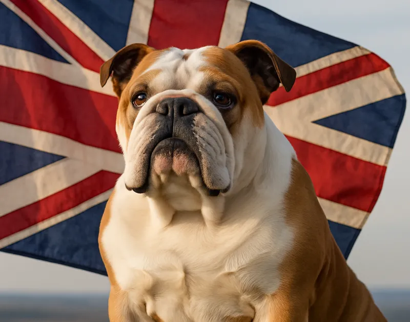 British & Proud Bulldog Canvas 27x35 cm / 11x14″