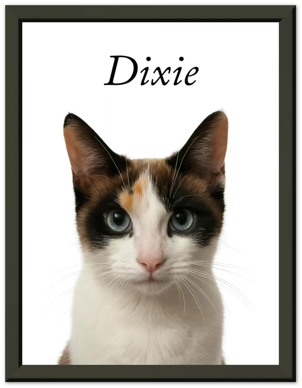 Personalised Pet Portrait – Custom Wall Art with Pet's Name - view 3