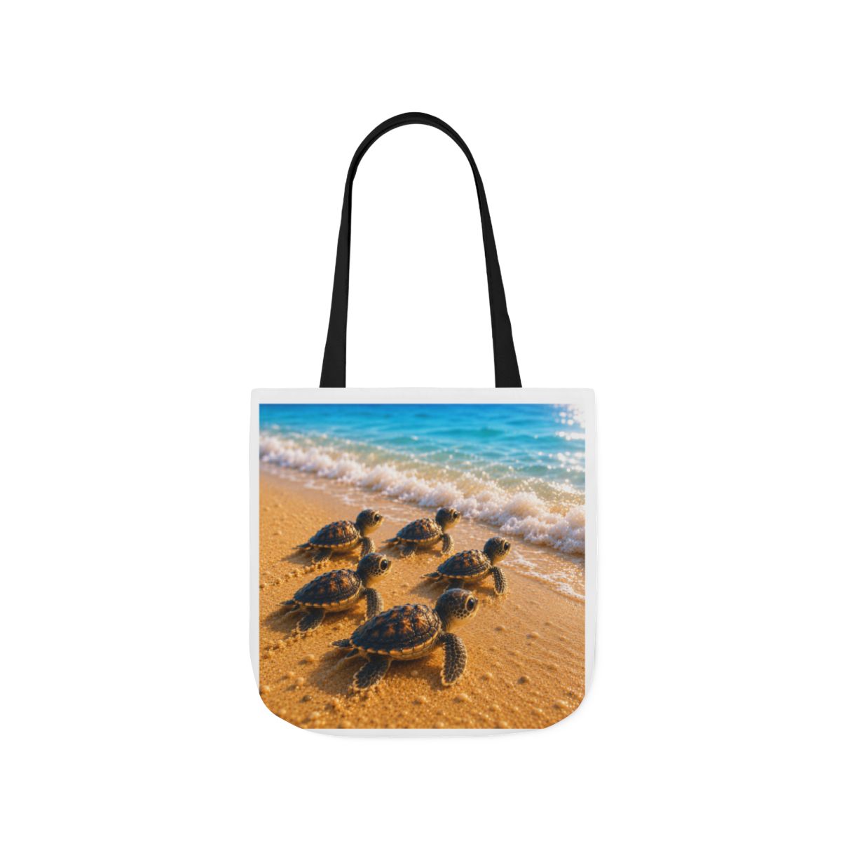 Baby Sea Turtles Beach Tote Bag - view 1