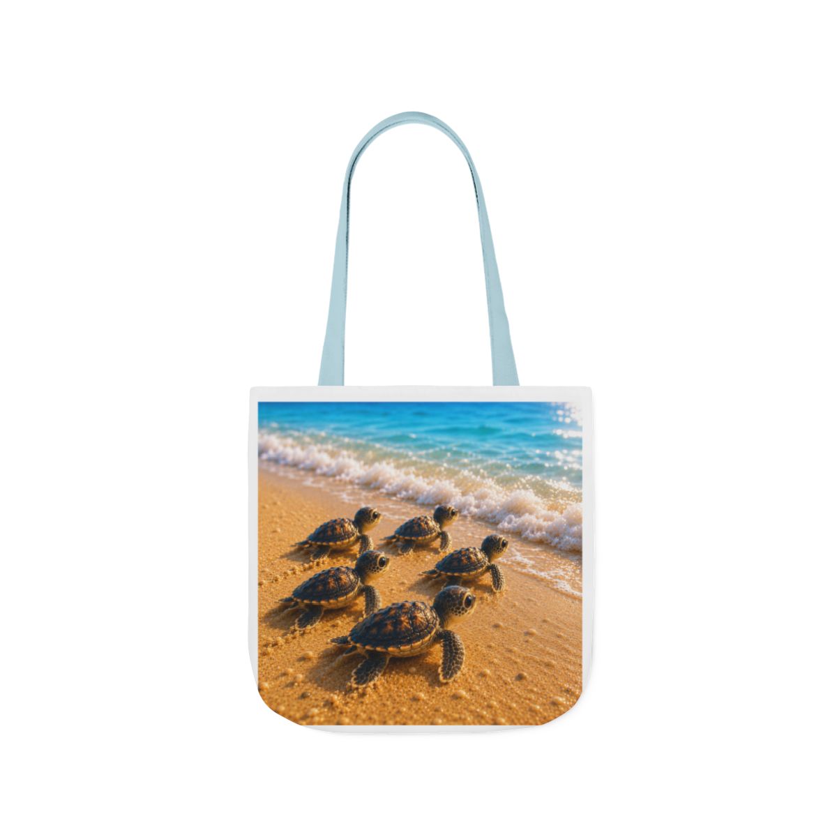 Baby Sea Turtles Beach Tote Bag