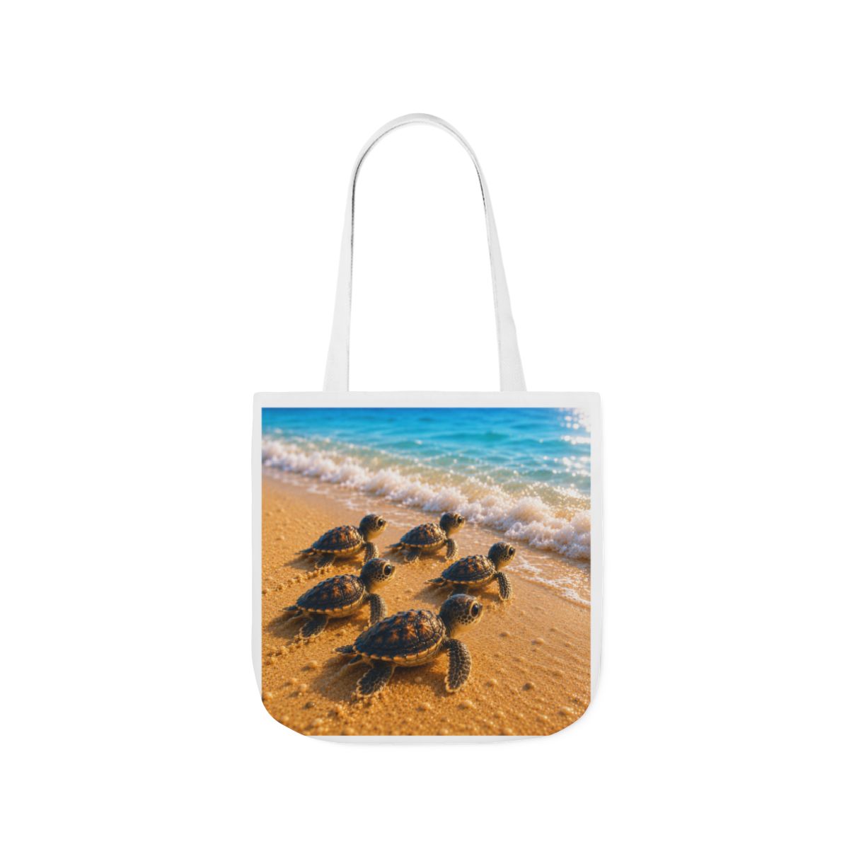 Baby Sea Turtles Beach Tote Bag - view 2