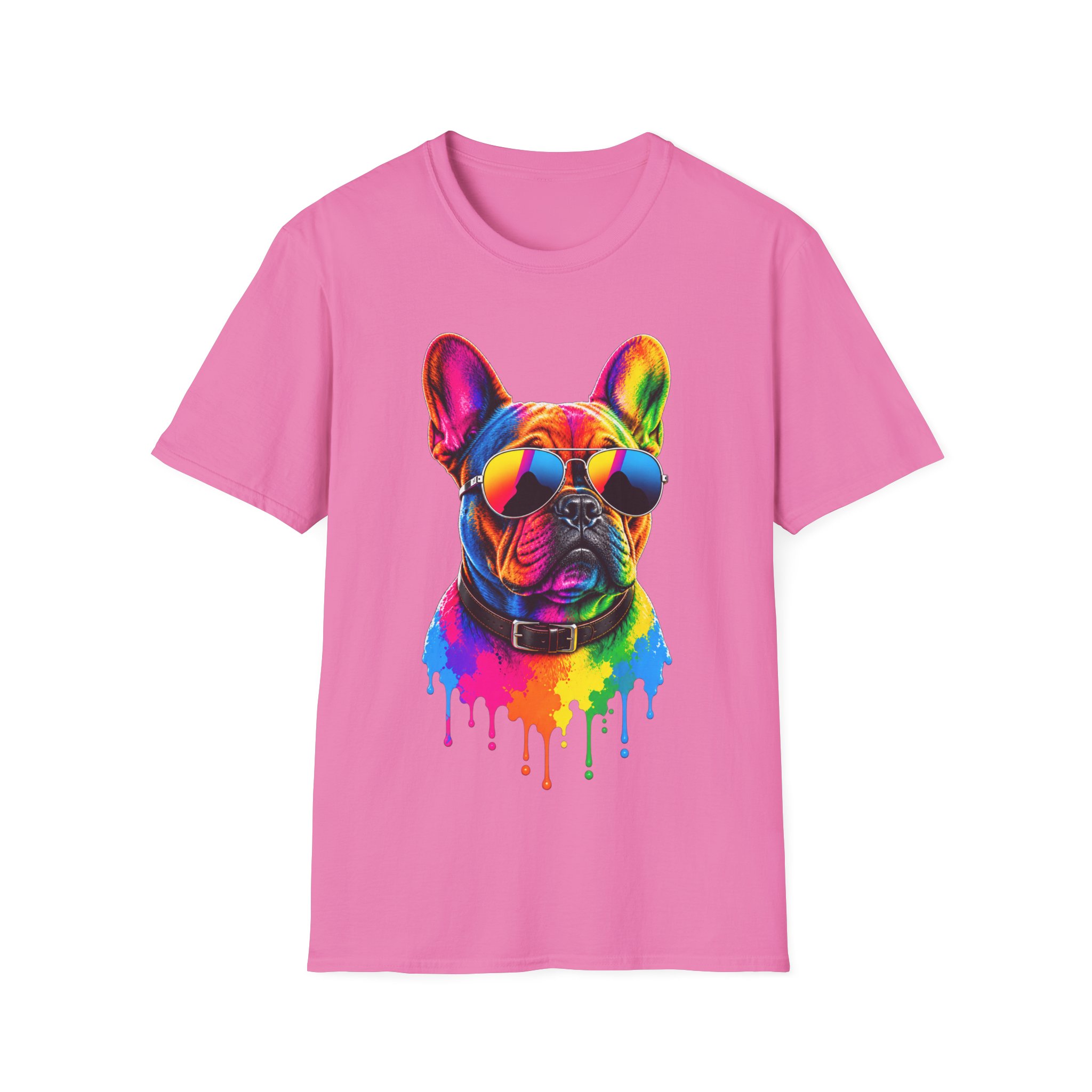 Colourful French Bulldog Sunglasses T-Shirt - view 3