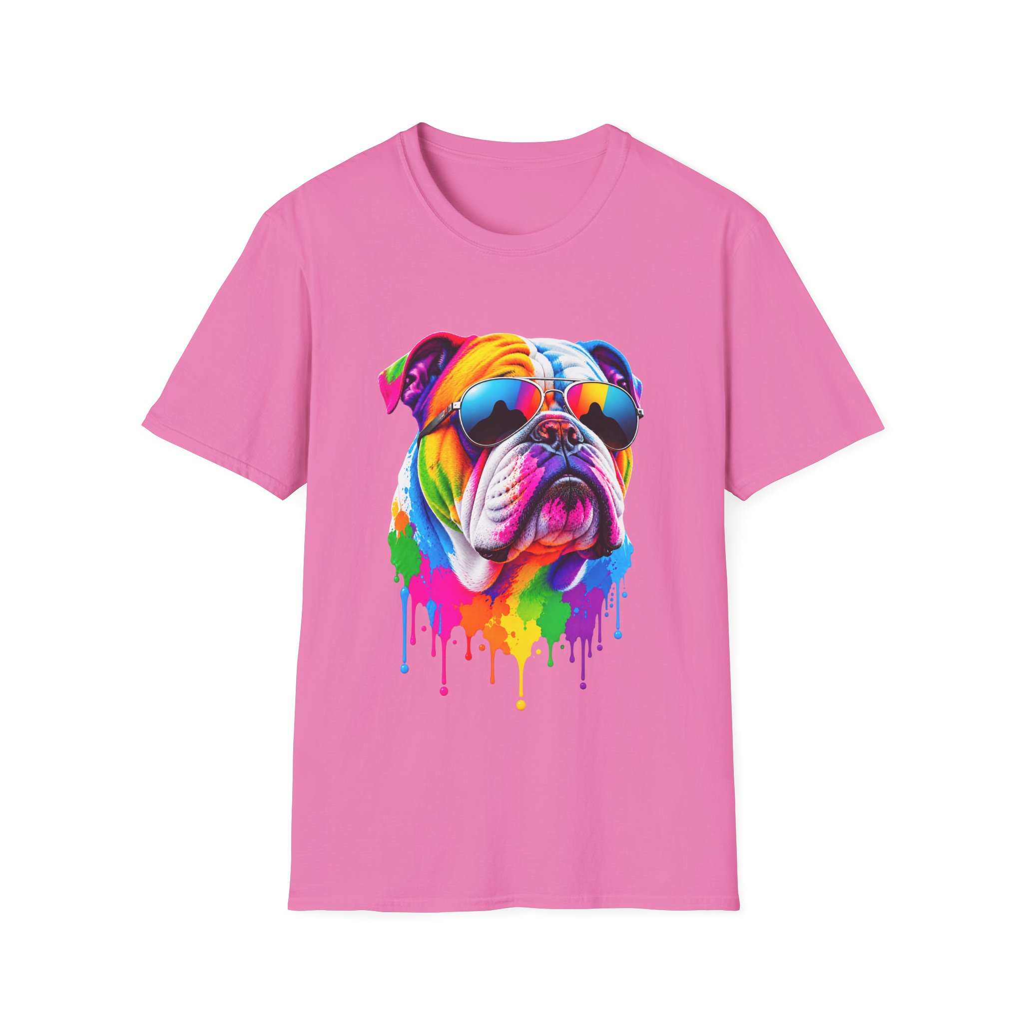Colourful Bulldog Sunglasses T-Shirt - view 2