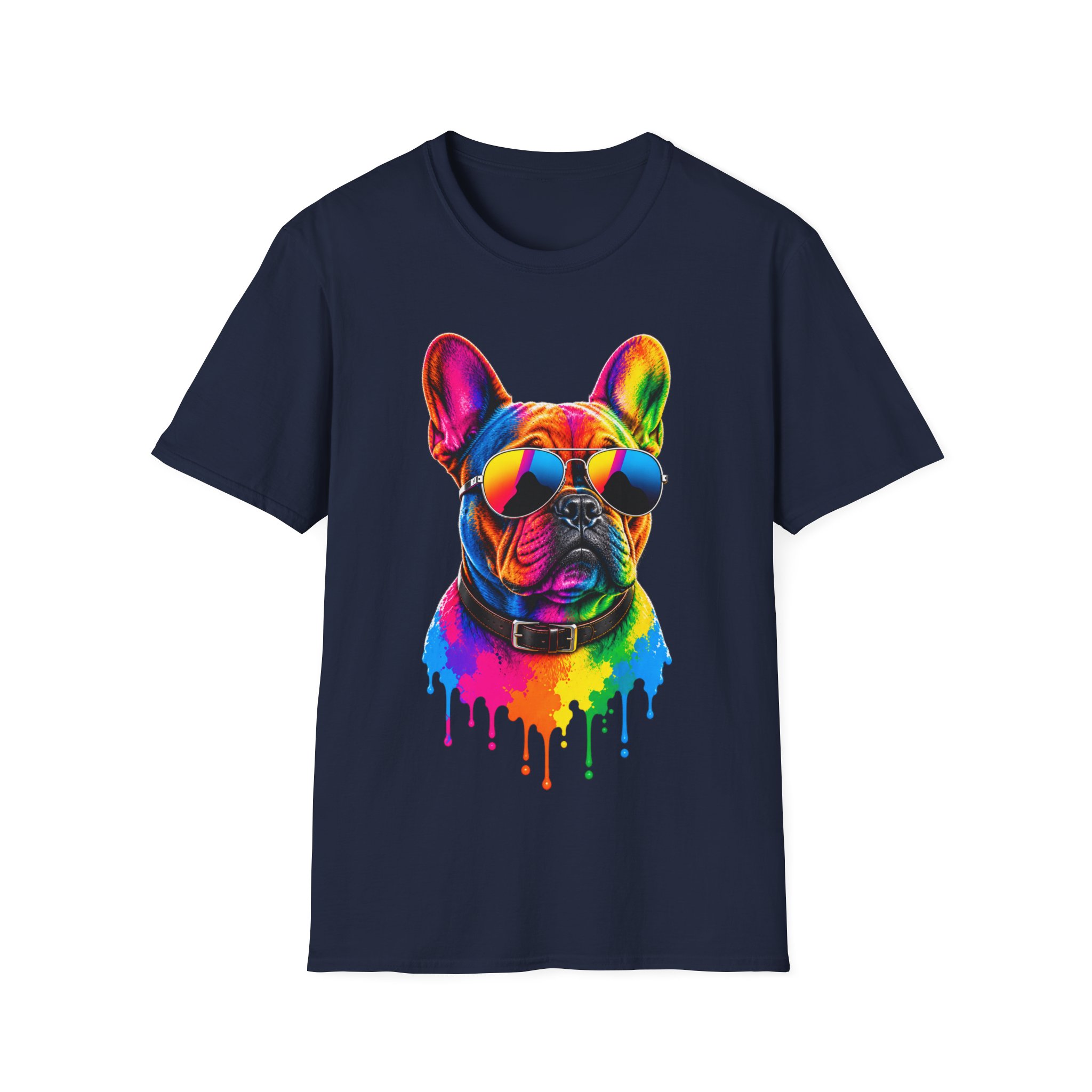 Colourful French Bulldog Sunglasses T-Shirt - view 2