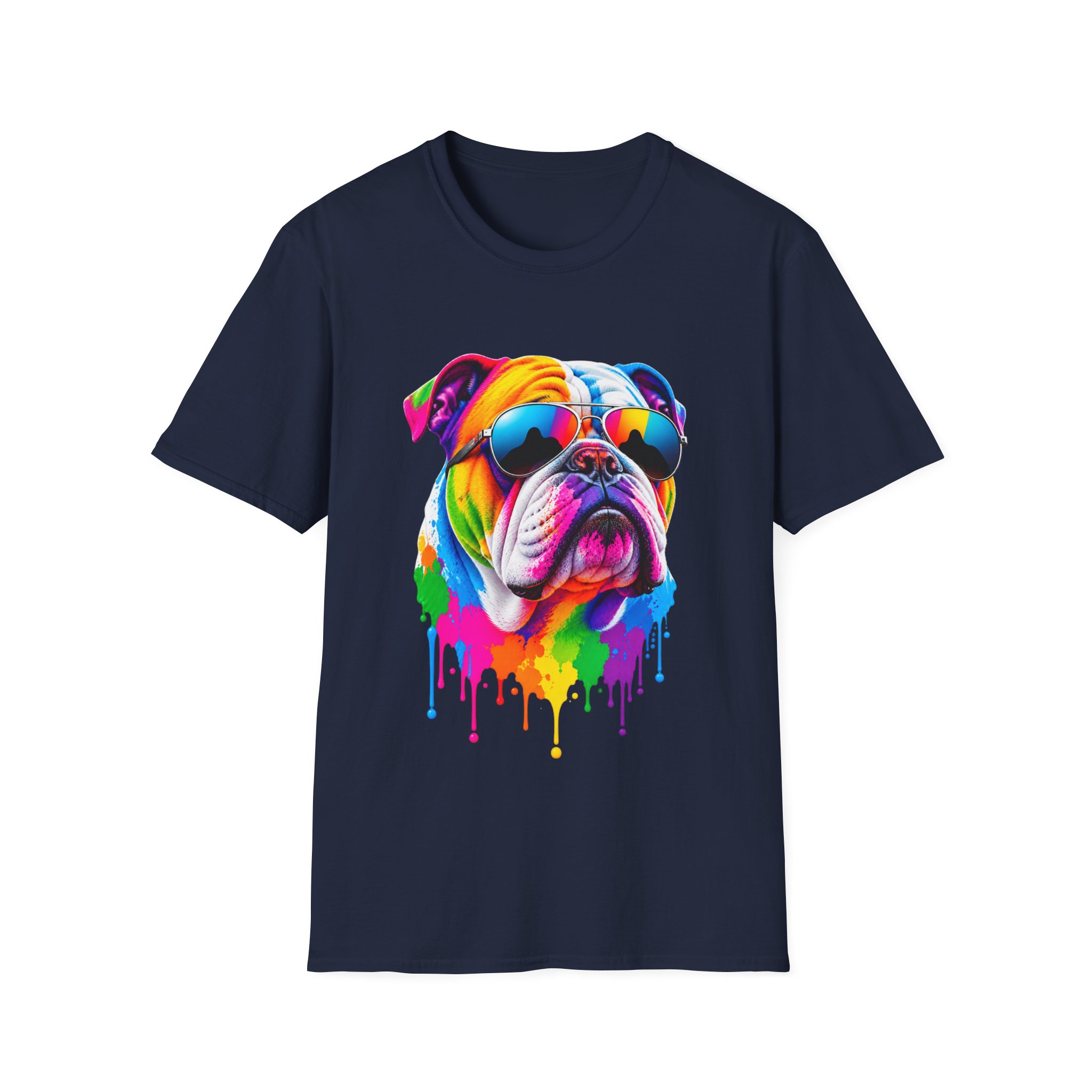 Colourful Bulldog Sunglasses T-Shirt - view 3