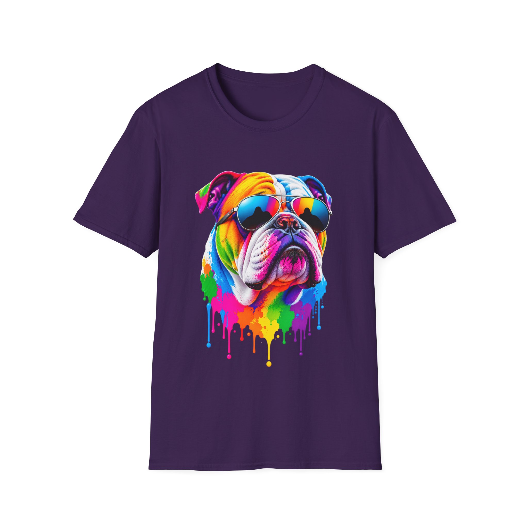 Colourful Bulldog Sunglasses T-Shirt - view 4