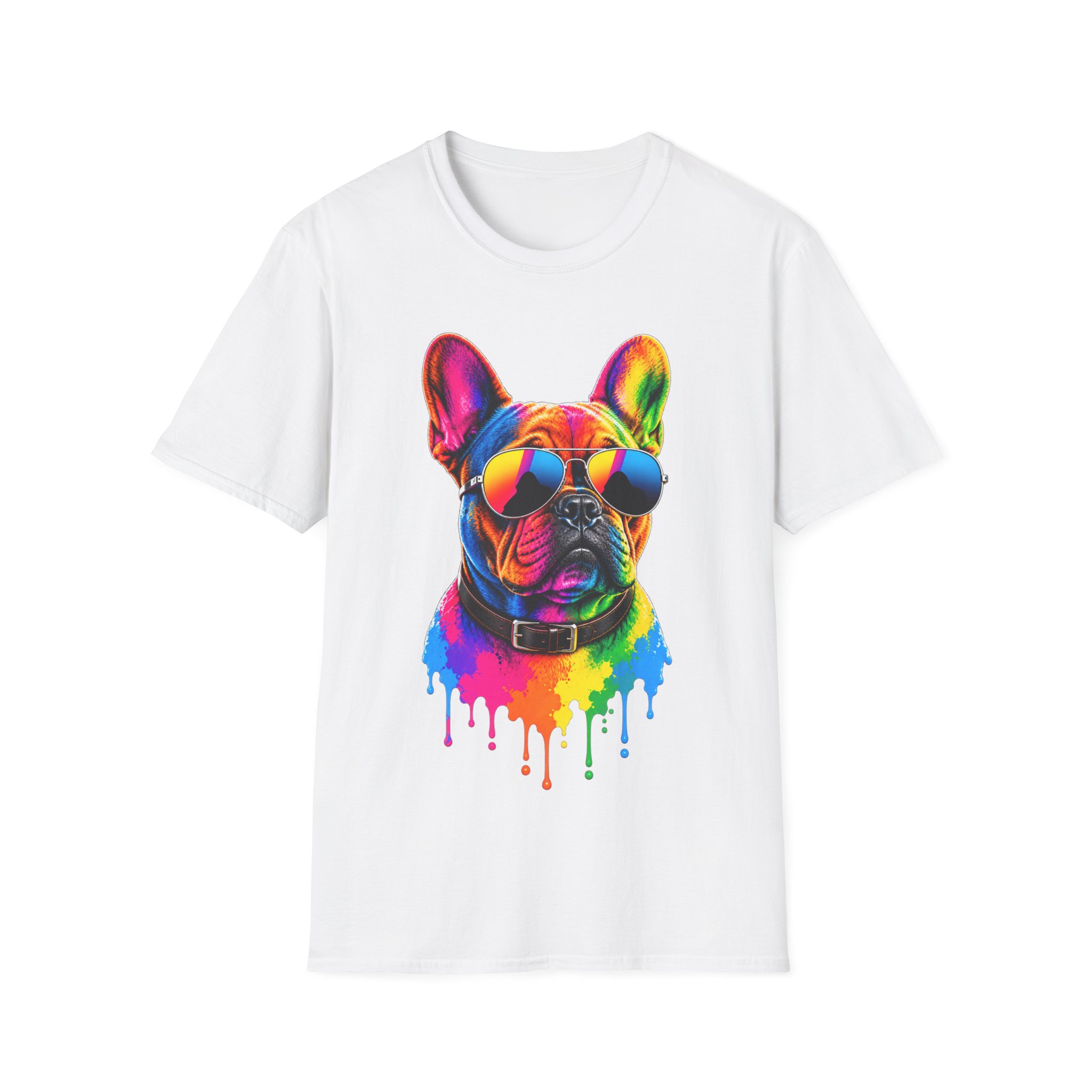 Colourful French Bulldog Sunglasses T-Shirt