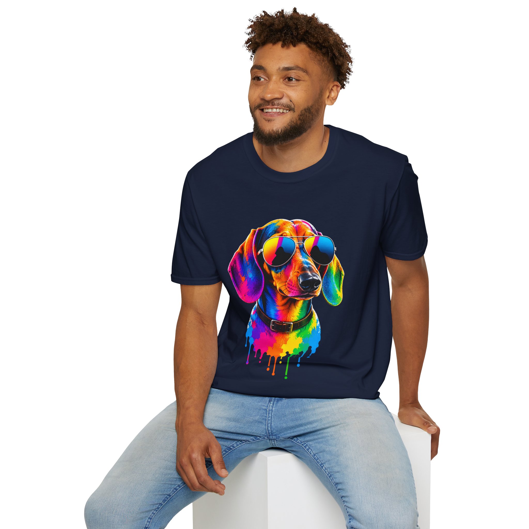 Colourful Dachshund Sunglasses T-Shirt - view 6